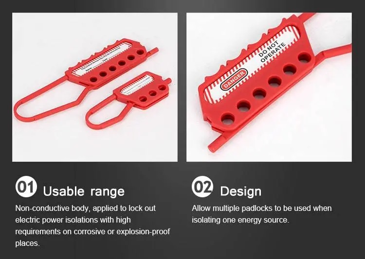 NH02 NH03 ขนาด PP Nylon Safety Lockout Tagout Hasp